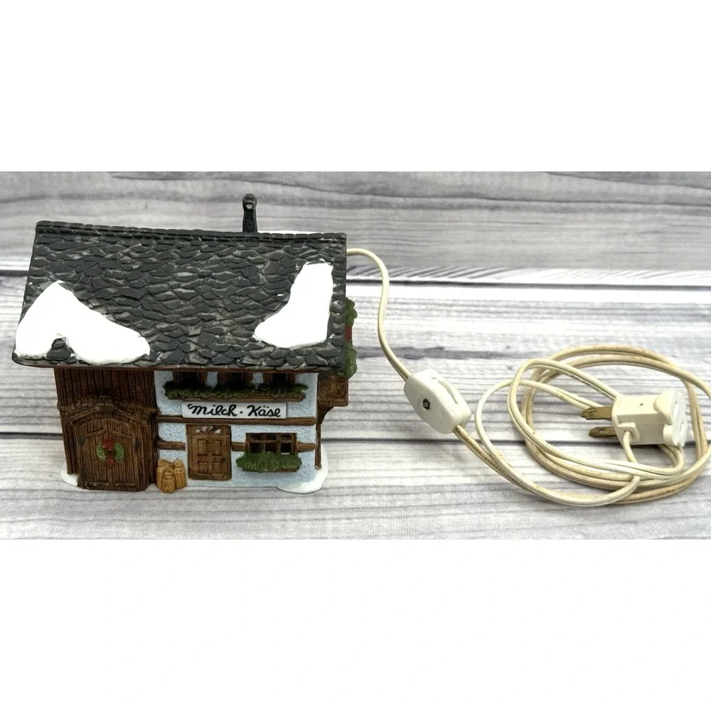 VINTAGE 1986 DEPT‎ 56 ALPINE VILLAGE SERIES MILCH KASE #65404 LIGHT WORKS